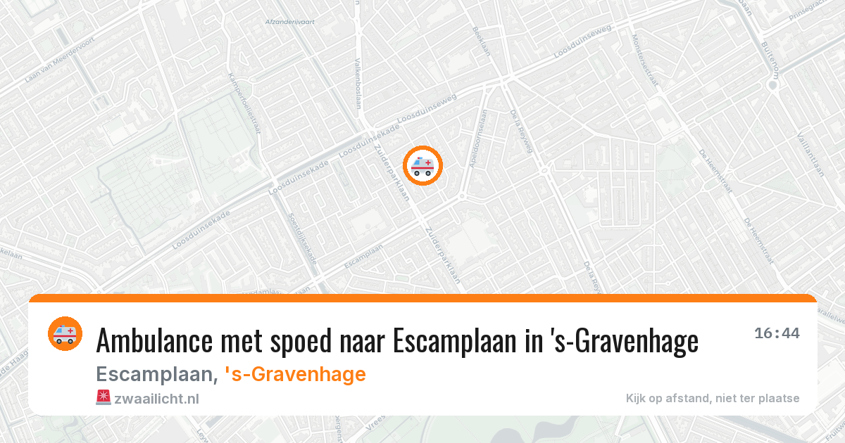 Ambulance met spoed naar Escamplaan in 's-Gravenhage — 10 apr 2026
