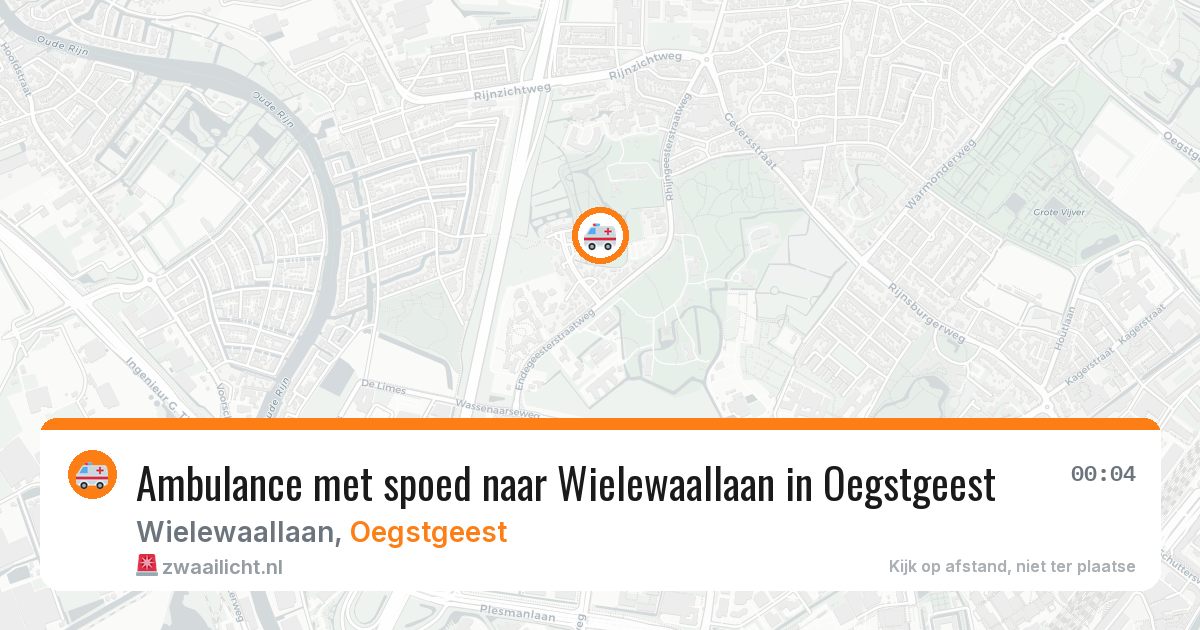 Ambulance met spoed naar Wielewaallaan in Oegstgeest — 27 jun 2026