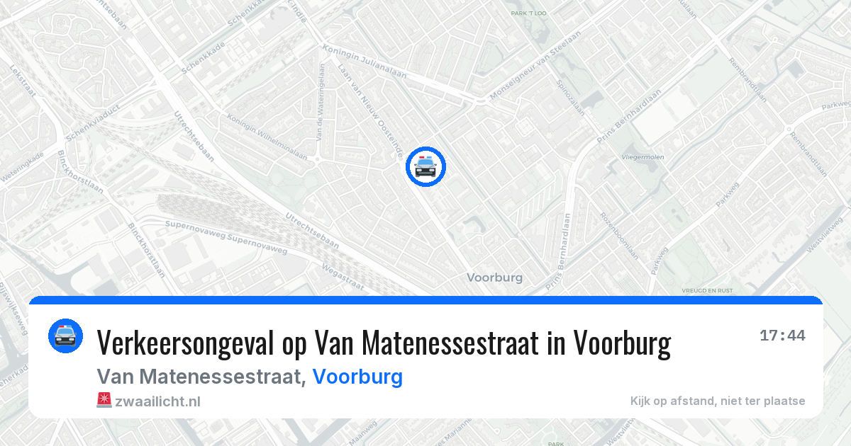 Verkeersongeval op Van Matenessestraat in Voorburg — 20 jan 2026