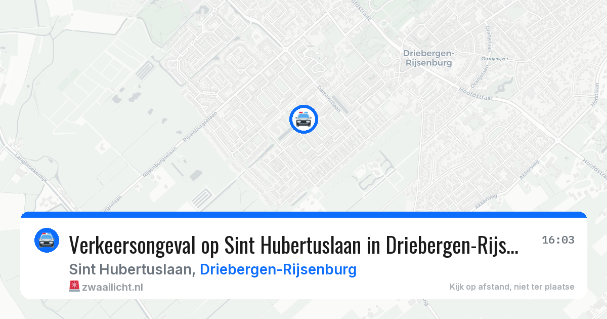 Verkeersongeval op Sint Hubertuslaan in Driebergen-Rijsenburg — 8 jul 2026