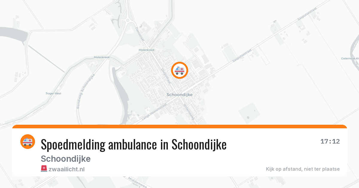 Spoedmelding ambulance in Schoondijke — 26 mei 2026