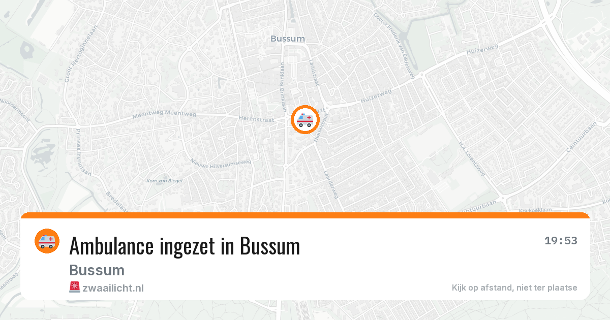 Ambulance ingezet in Bussum — 11 aug 2026