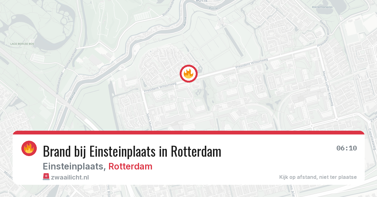 Brand bij Einsteinplaats in Rotterdam — 9 apr 2026