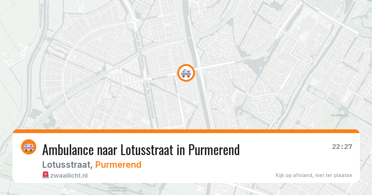 Ambulance naar Lotusstraat in Purmerend — 19 mrt 2026