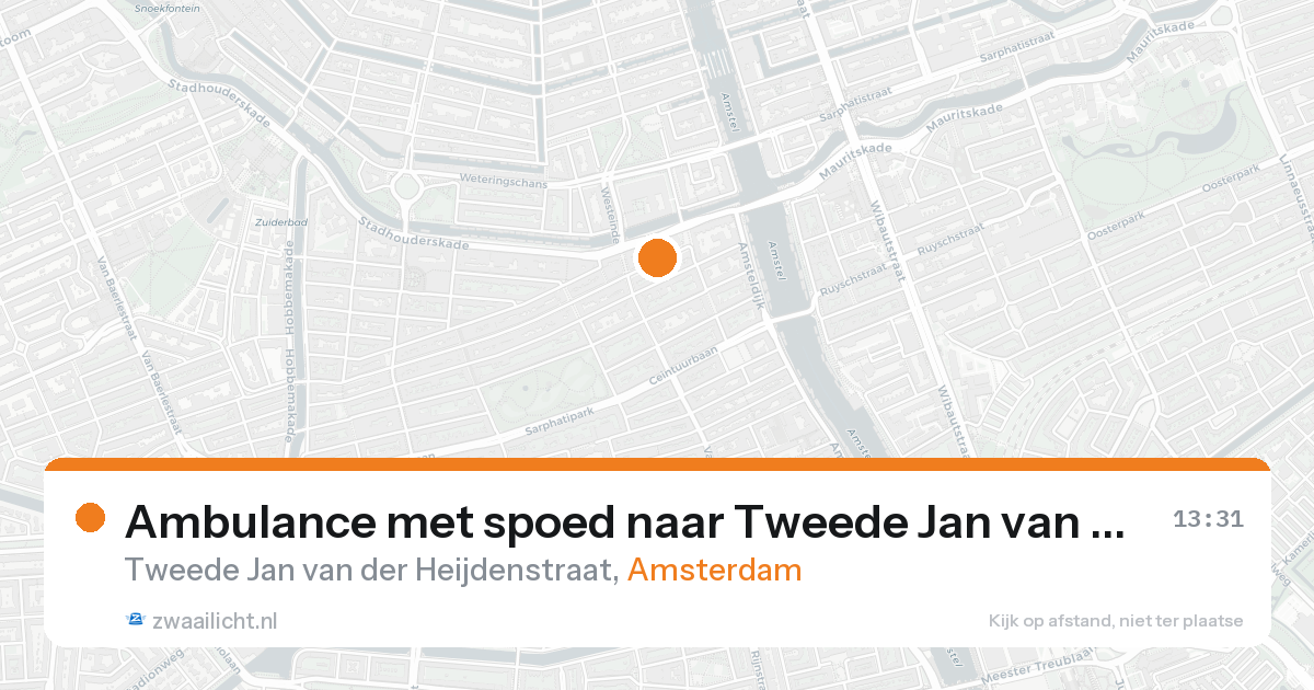 Ambulance met spoed naar Tweede Jan van der Heijdenstraat in Amsterdam — 7 feb 2026
