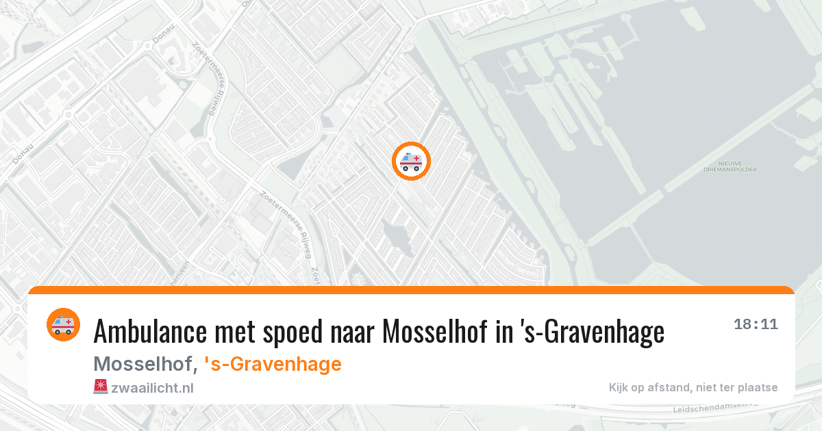 Ambulance met spoed naar Mosselhof in 's-Gravenhage — 17 apr 2026