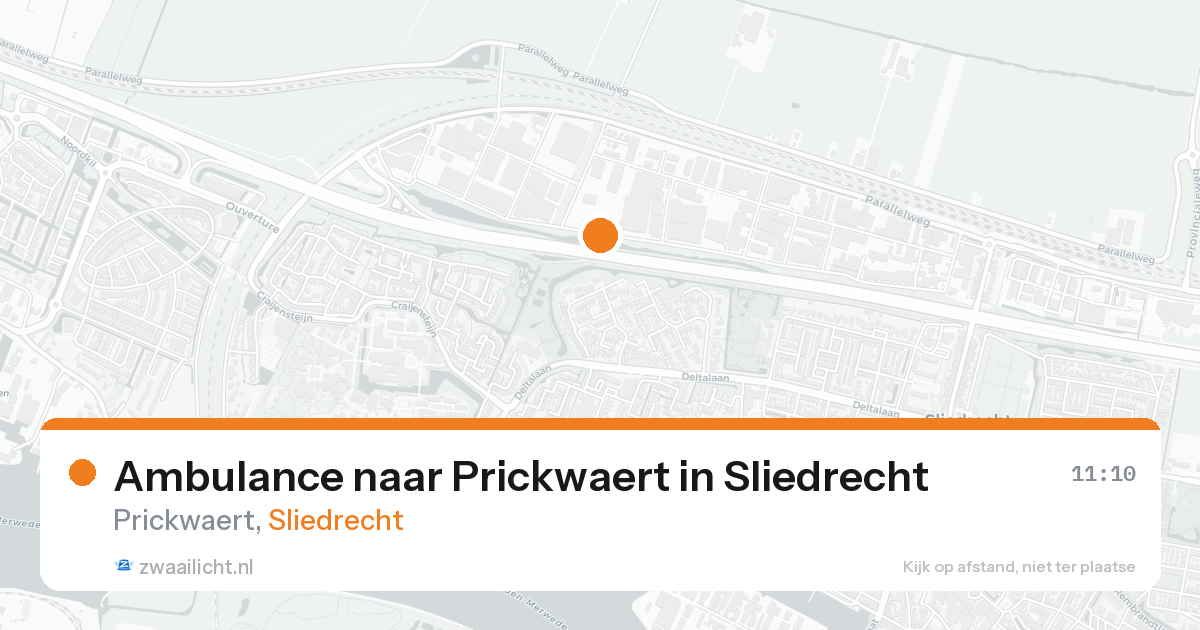 Ambulance naar Prickwaert in Sliedrecht — 16 aug 2026