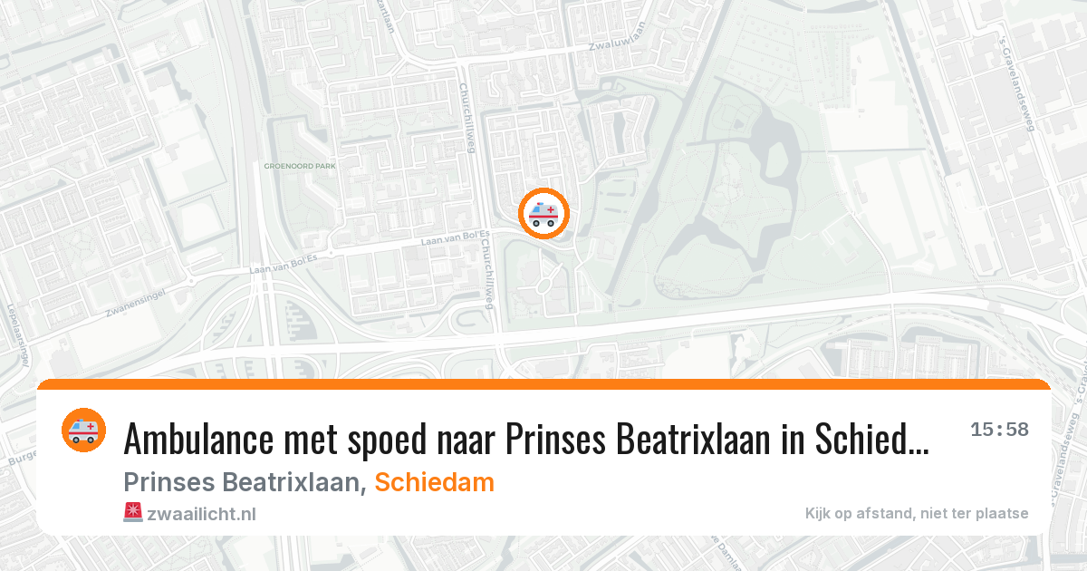 Ambulance met spoed naar Prinses Beatrixlaan in Schiedam — 4 jun 2026
