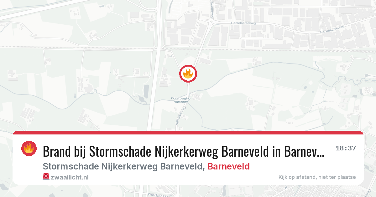 Brand bij Stormschade Nijkerkerweg Barneveld in Barneveld — 14 aug 2026