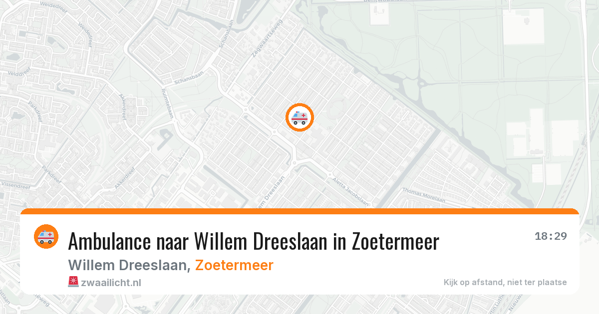 Ambulance naar Willem Dreeslaan in Zoetermeer — 9 jul 2026