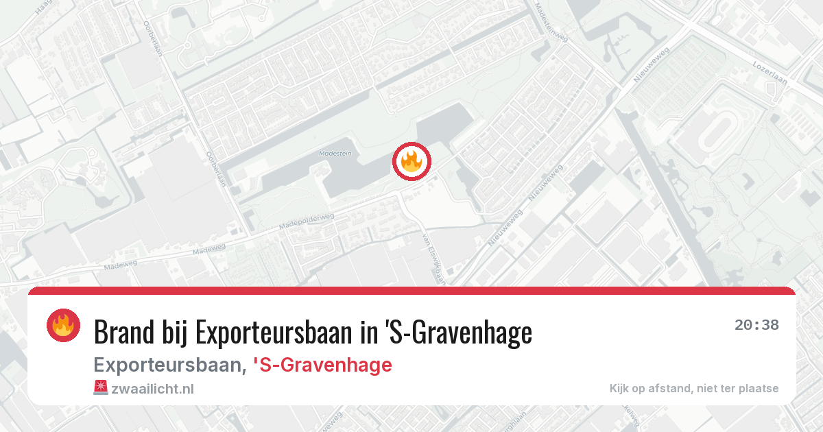 Brand bij Exporteursbaan in 'S-Gravenhage — 4 aug 2026