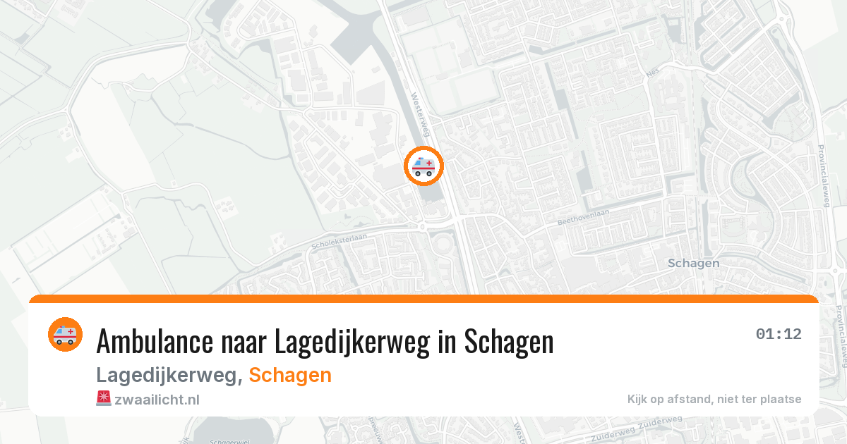 Ambulance naar Lagedijkerweg in Schagen — 6 jun 2026