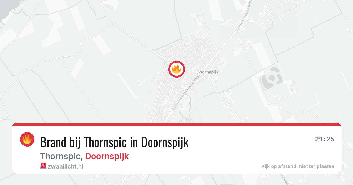 Brand bij Thornspic in Doornspijk — 31 mei 2026