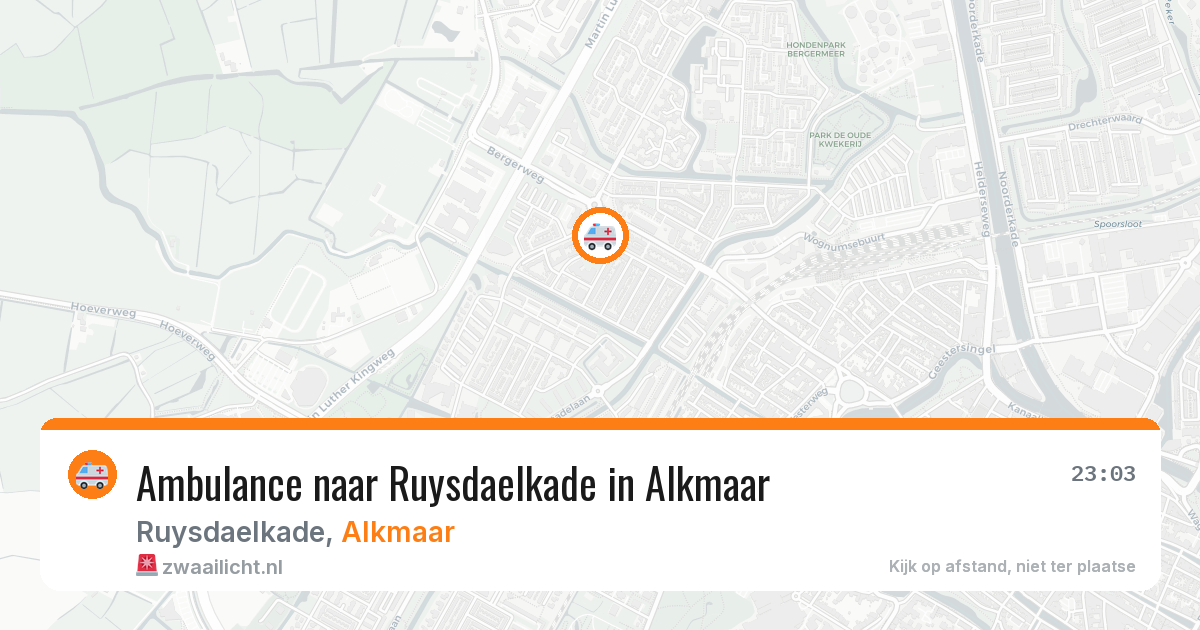 Ambulance naar Ruysdaelkade in Alkmaar — 9 mei 2026