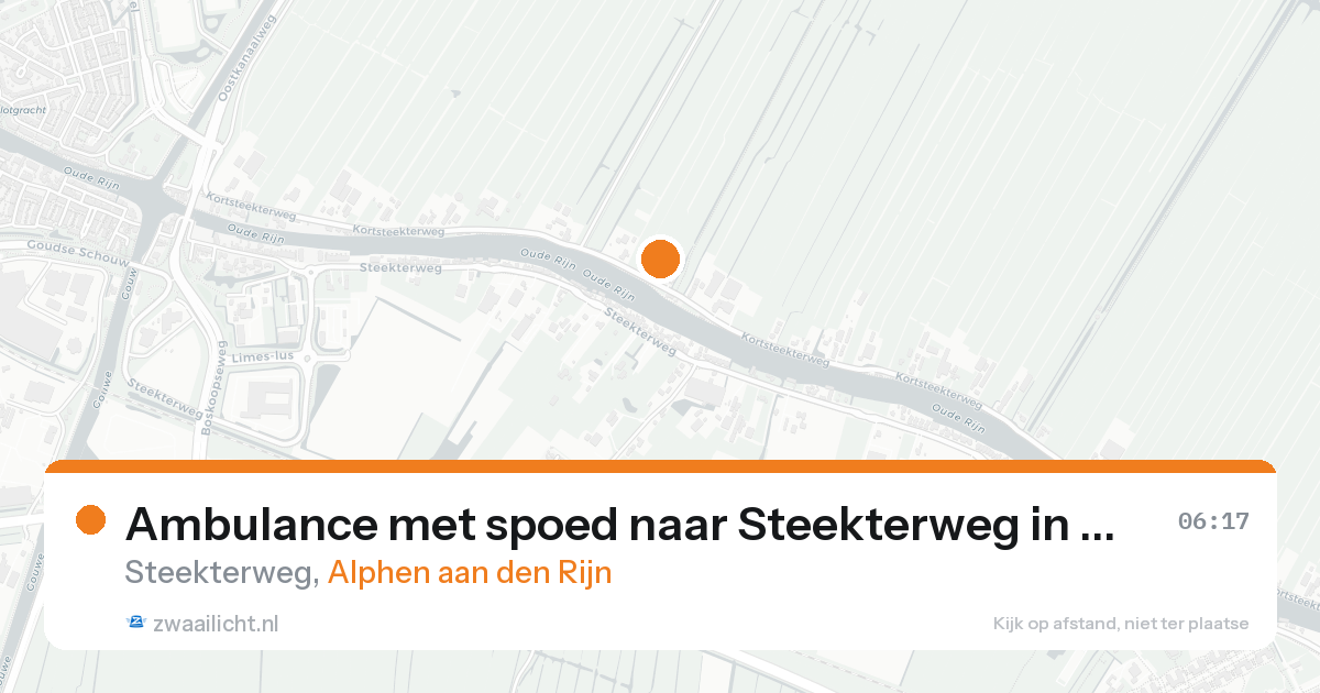 Ambulance met spoed naar Steekterweg in Alphen aan den Rijn — 20 aug 2026