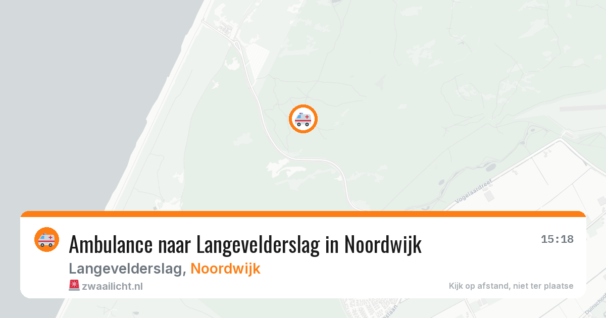 Ambulance naar Langevelderslag in Noordwijk — 12 aug 2026