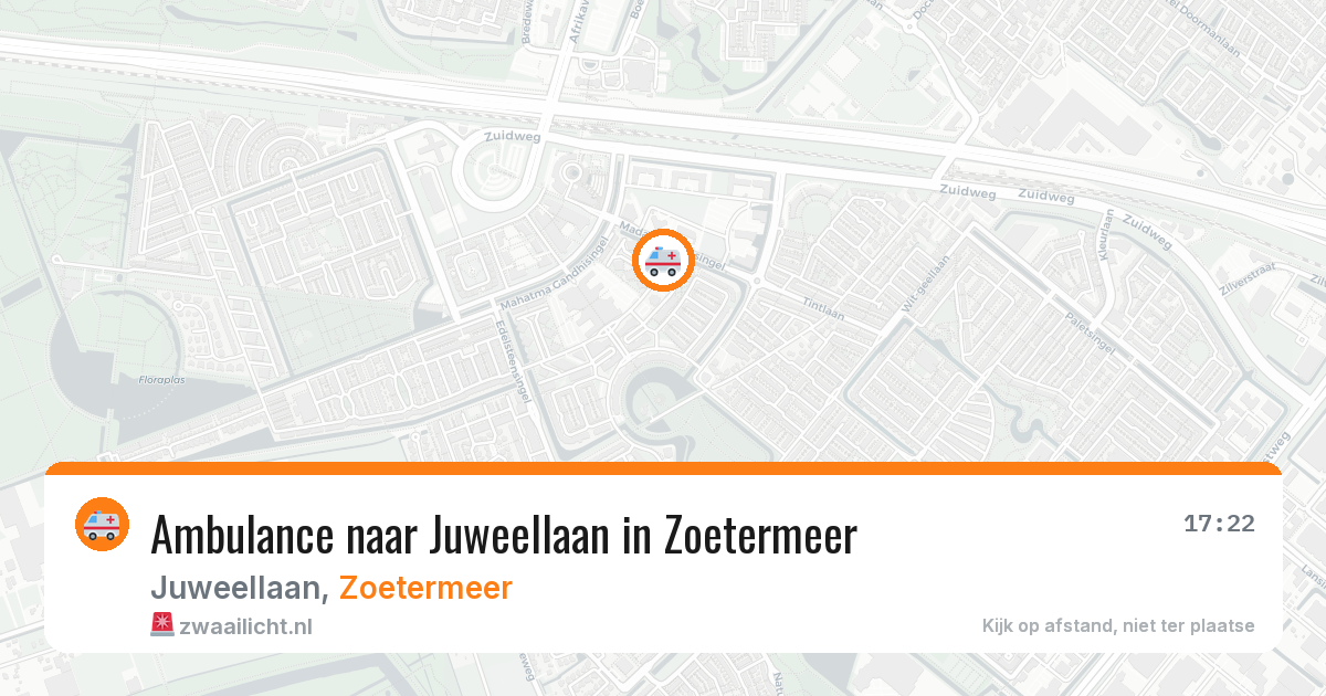 Ambulance naar Juweellaan in Zoetermeer — 30 jul 2026