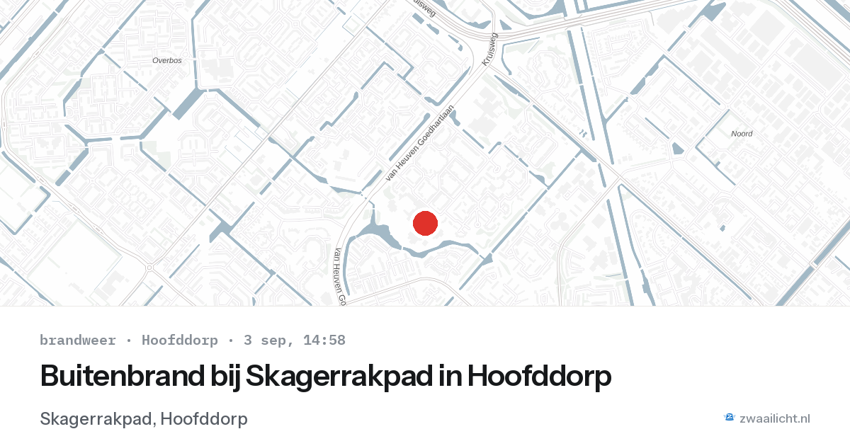 Buitenbrand bij Skagerrakpad in Hoofddorp — 3 sep 2026