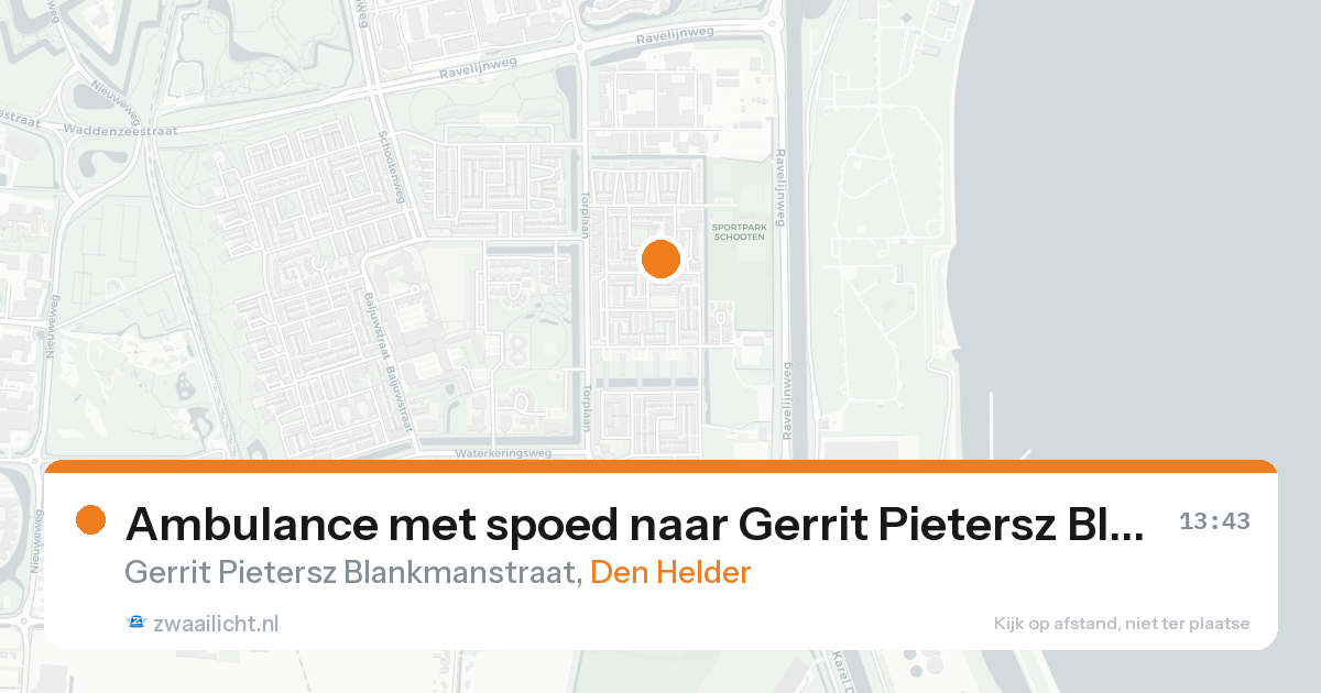 Ambulance met spoed naar Gerrit Pietersz Blankmanstraat in Den Helder — 31 jan 2026