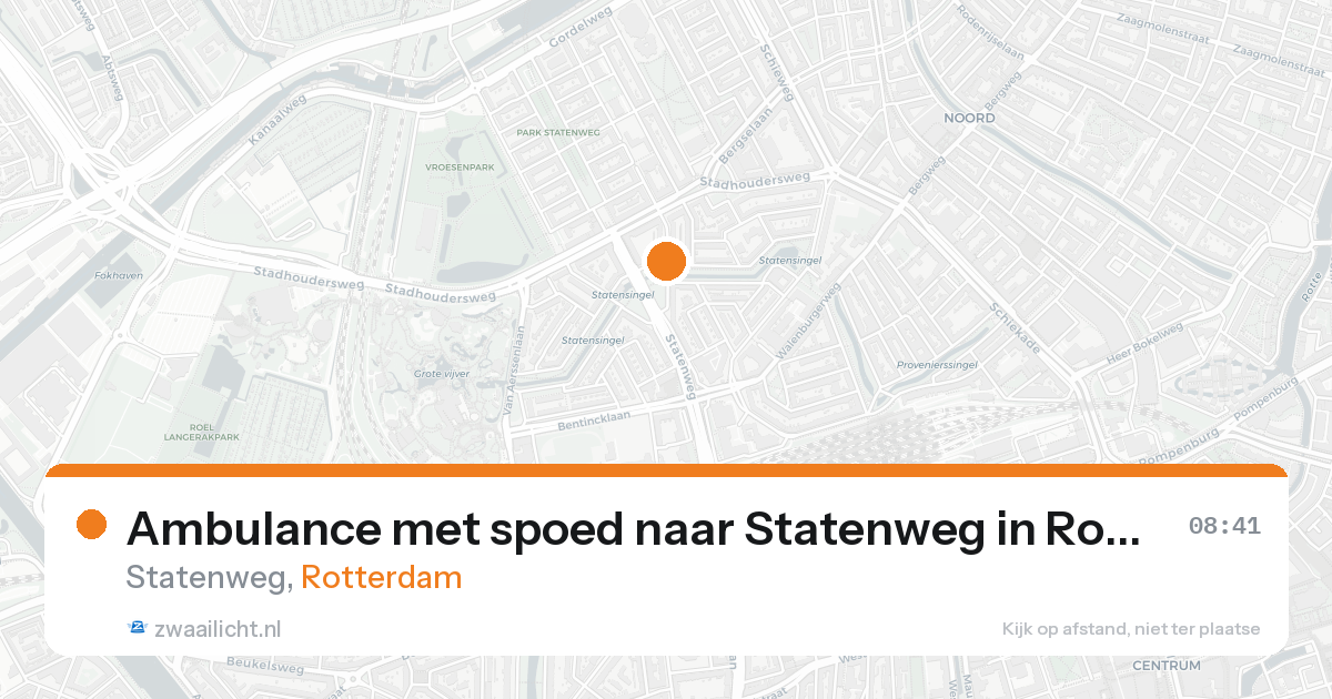 Ambulance met spoed naar Statenweg in Rotterdam — 21 aug 2026