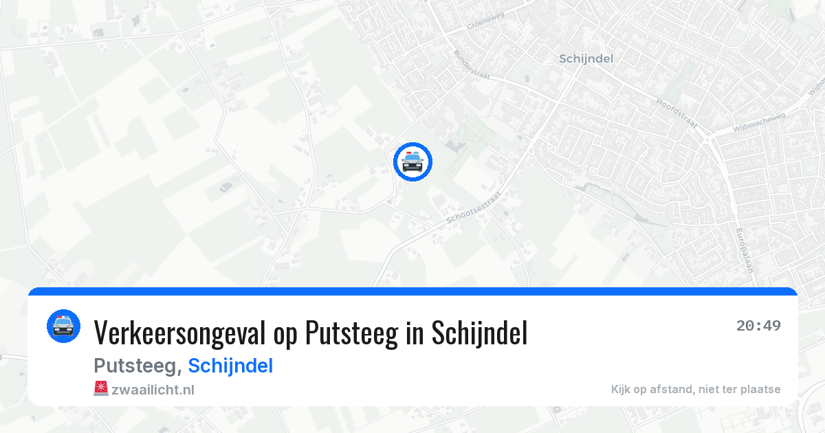 Verkeersongeval op Putsteeg in Schijndel — 13 apr 2026