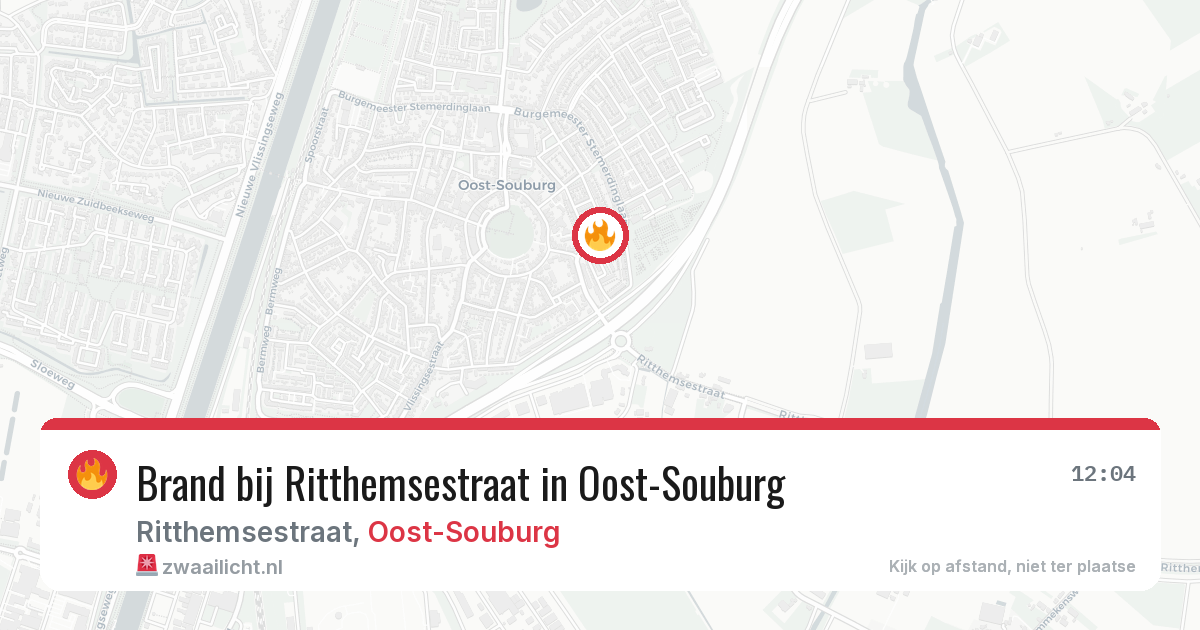 Brand bij Ritthemsestraat in Oost-Souburg — 8 aug 2026