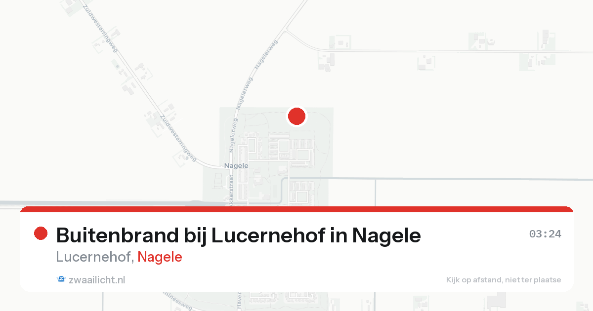 Buitenbrand bij Lucernehof in Nagele — 16 aug 2026