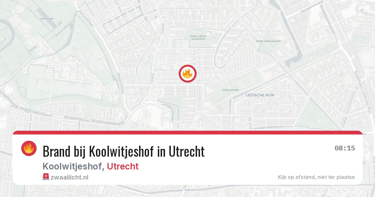 Brand bij Koolwitjeshof in Utrecht — 19 mei 2026