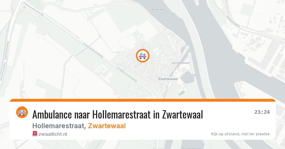 Ambulance naar Hollemarestraat in Zwartewaal — 29 jun 2026