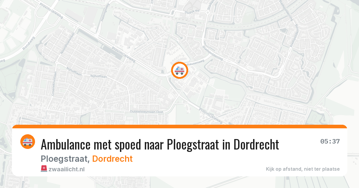 Ambulance met spoed naar Ploegstraat in Dordrecht — 5 jul 2026
