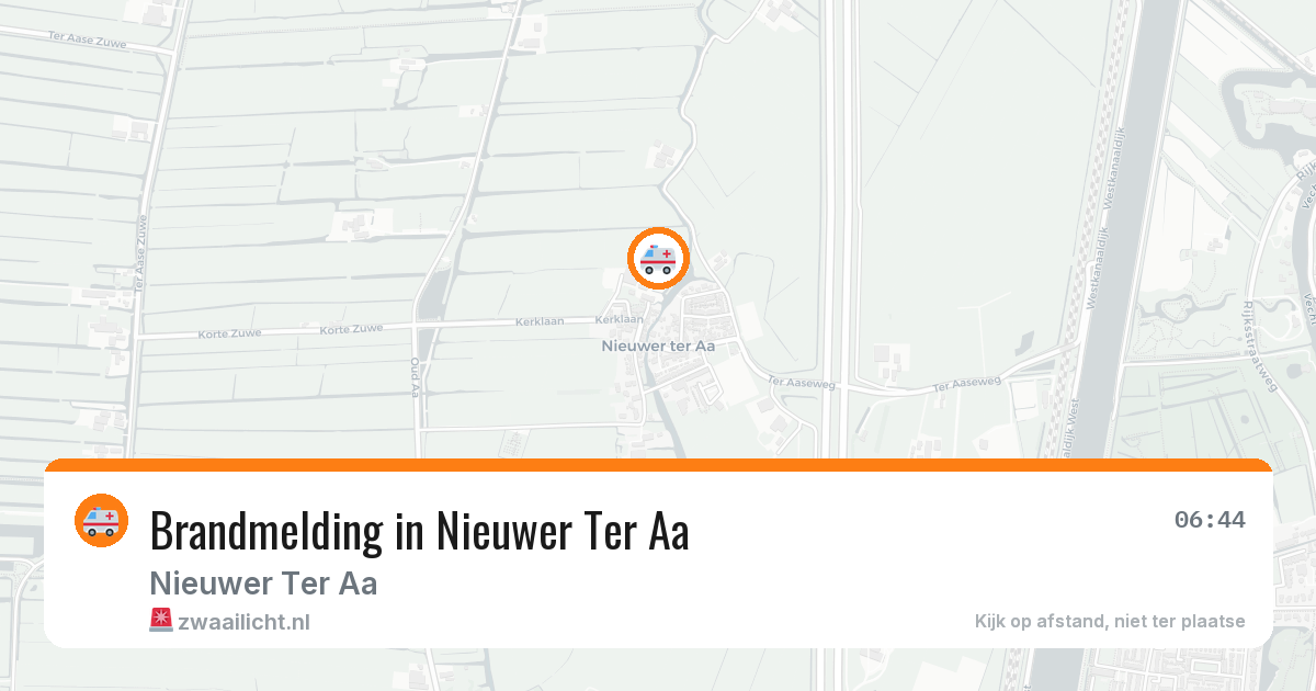 Brandmelding in Nieuwer Ter Aa — 20 mrt 2026