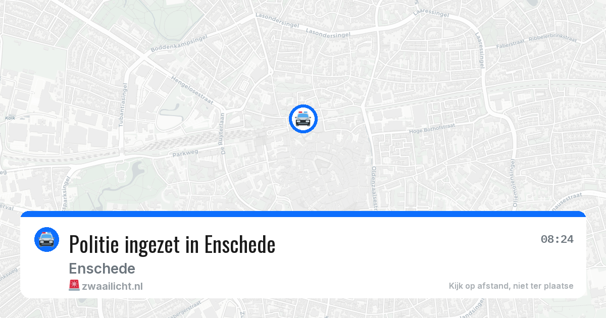 Politie ingezet in Enschede — 3 aug 2026 | 🚨 Zwaailicht.nl