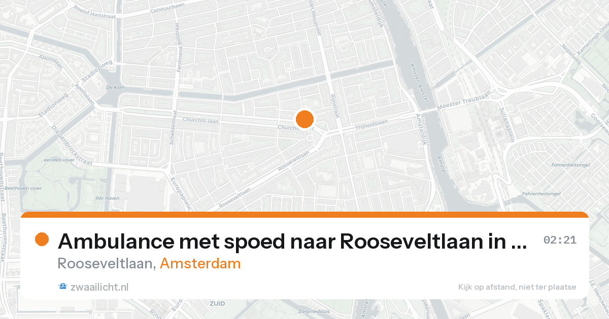 Ambulance met spoed naar Rooseveltlaan in Amsterdam — 27 mei 2026