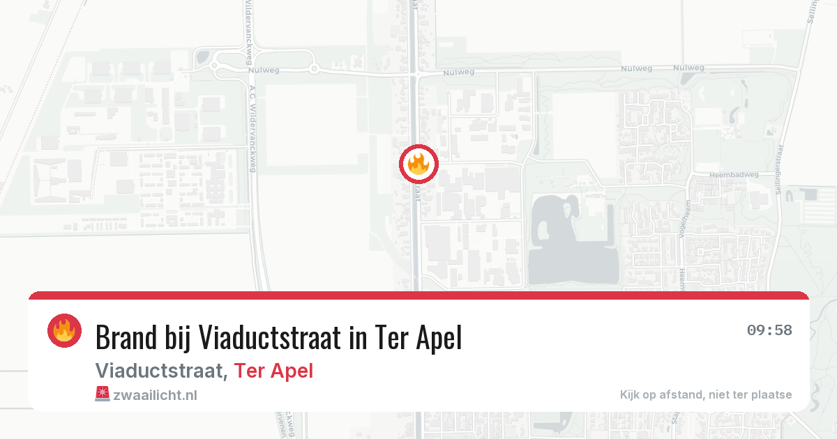 Brand bij Viaductstraat in Ter Apel — 9 aug 2026