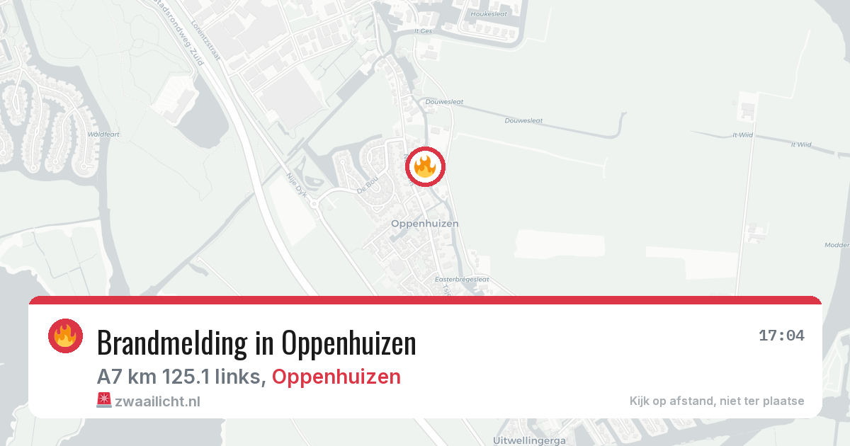 Brandmelding in Oppenhuizen — 19 jun 2026