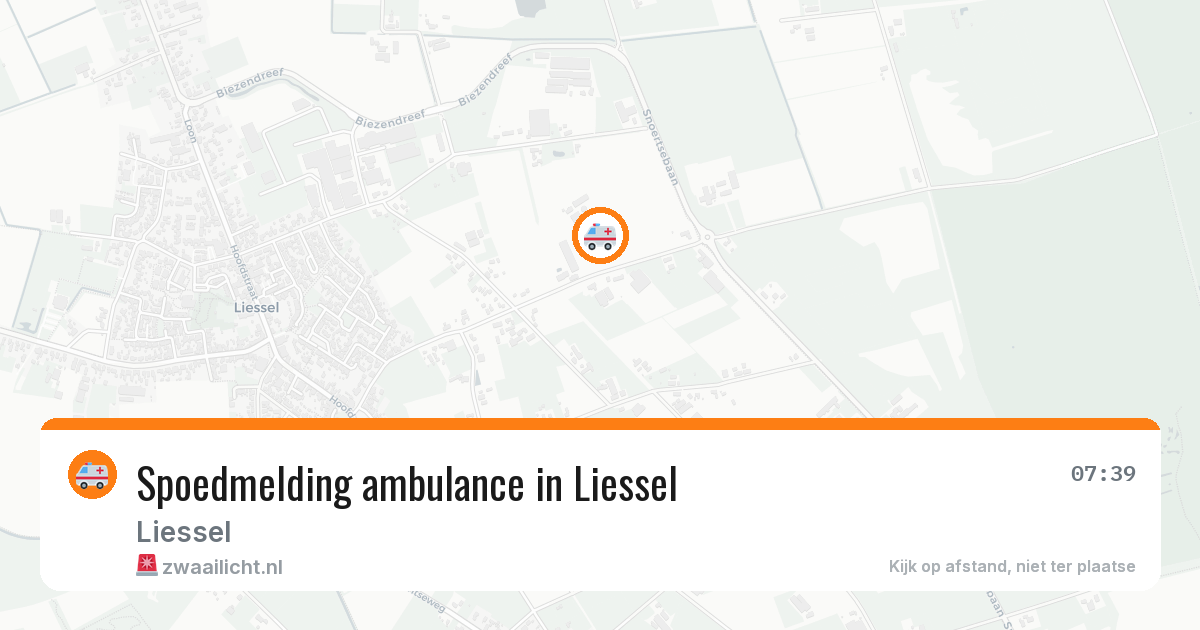 Spoedmelding ambulance in Liessel — 12 aug 2026