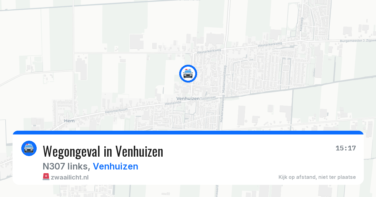 Wegongeval in Venhuizen — 10 apr 2026