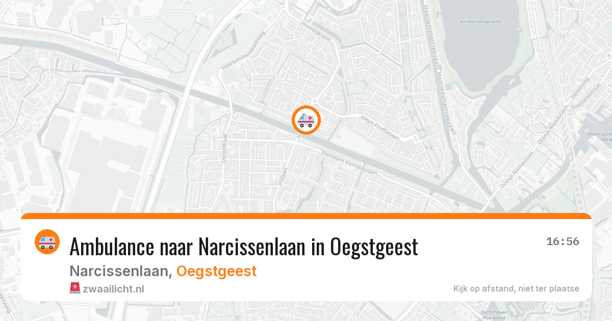 Ambulance naar Narcissenlaan in Oegstgeest — 14 aug 2026