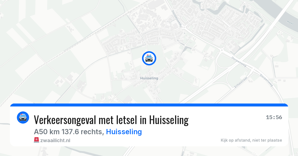 Verkeersongeval met letsel in Huisseling — 3 apr 2026