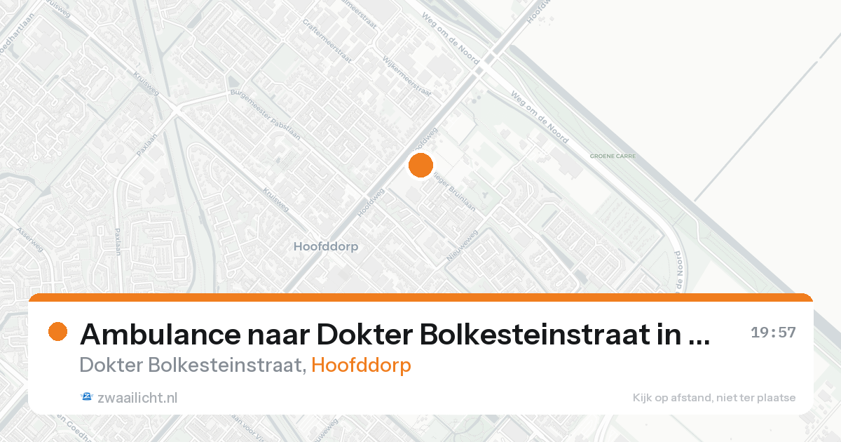 Ambulance naar Dokter Bolkesteinstraat in Hoofddorp — 7 jun 2026