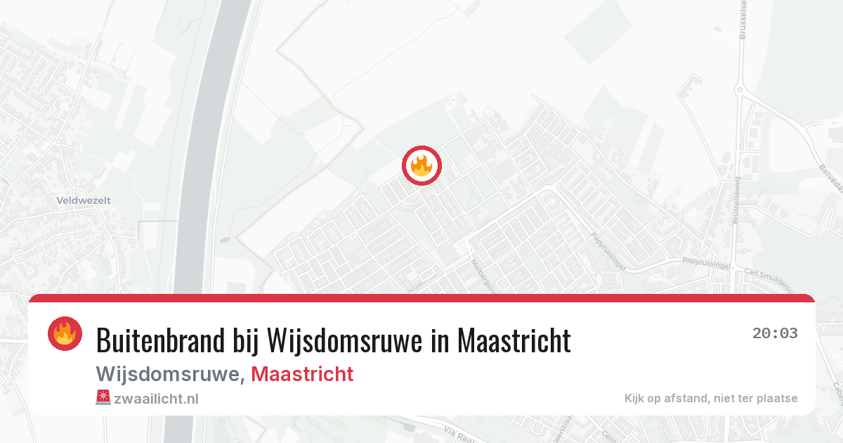 Buitenbrand bij Wijsdomsruwe in Maastricht — 31 jul 2026