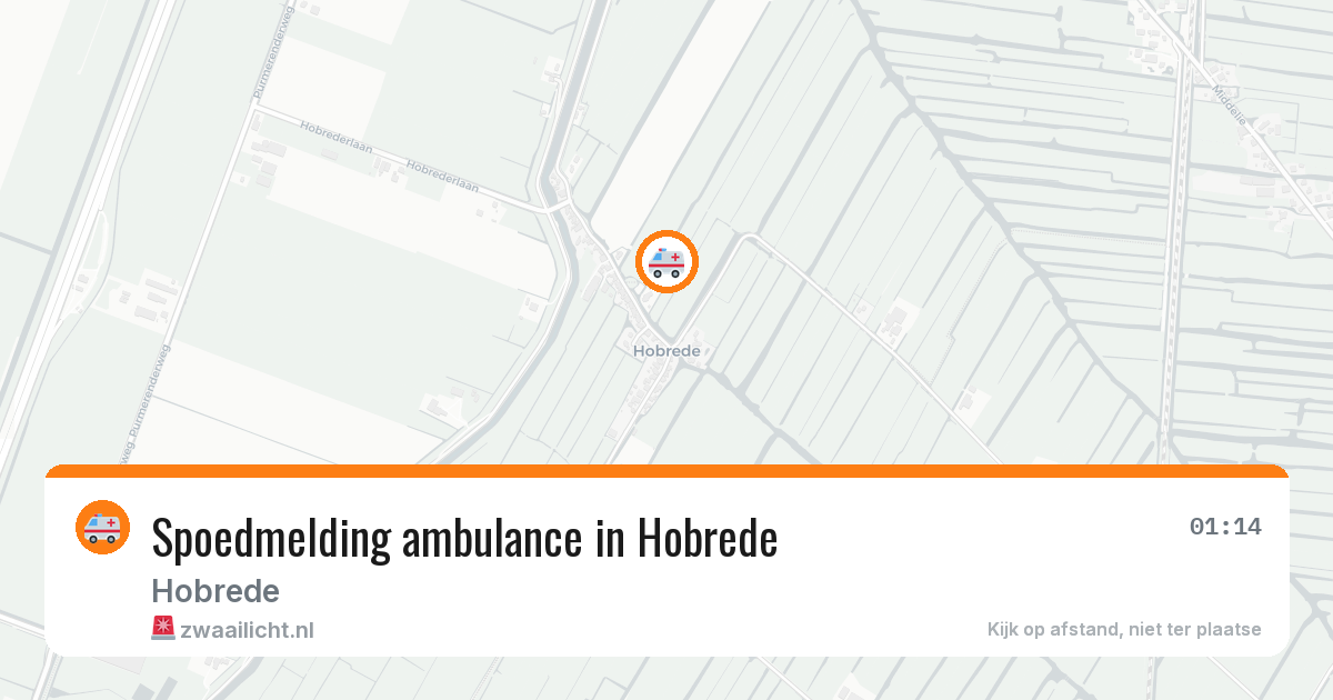 Spoedmelding ambulance in Hobrede — 11 jun 2026