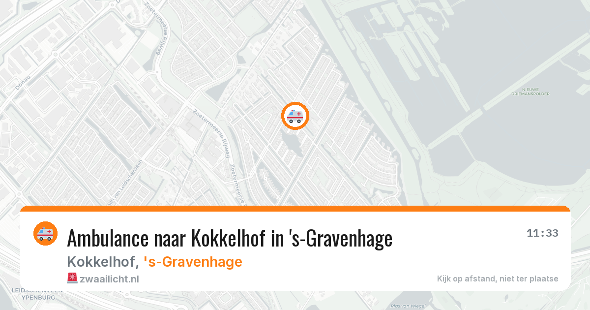 Ambulance naar Kokkelhof in 's-Gravenhage — 29 jun 2026