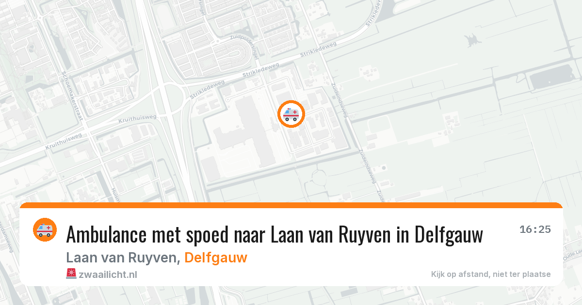 Ambulance met spoed naar Laan van Ruyven in Delfgauw — 8 jul 2026