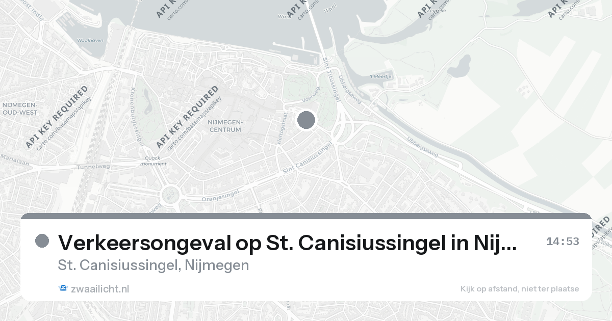 Verkeersongeval op St. Canisiussingel in Nijmegen — 26 aug 2026