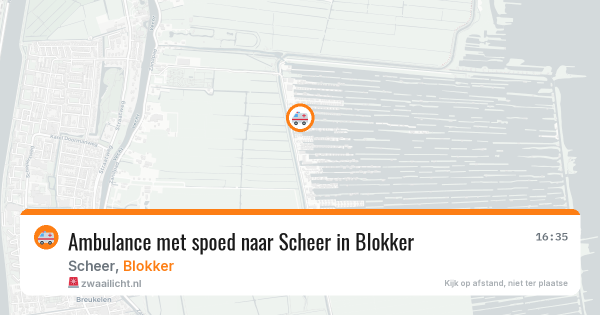 Ambulance met spoed naar Scheer in Blokker — 22 jan 2026