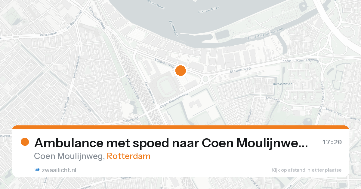 Ambulance met spoed naar Coen Moulijnweg in Rotterdam — 16 aug 2026