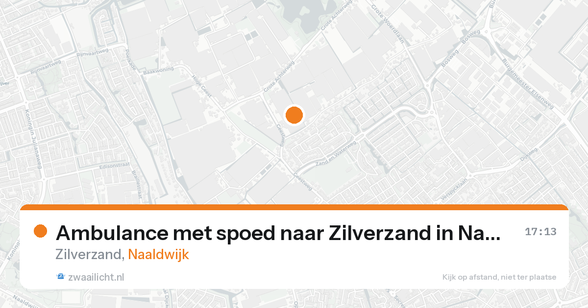 Ambulance met spoed naar Zilverzand in Naaldwijk — 15 aug 2026