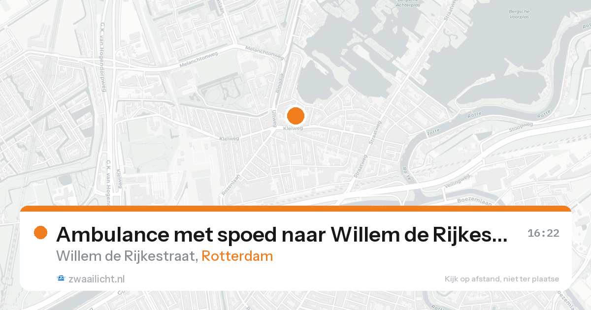 Ambulance met spoed naar Willem de Rijkestraat in Rotterdam — 23 mrt 2026