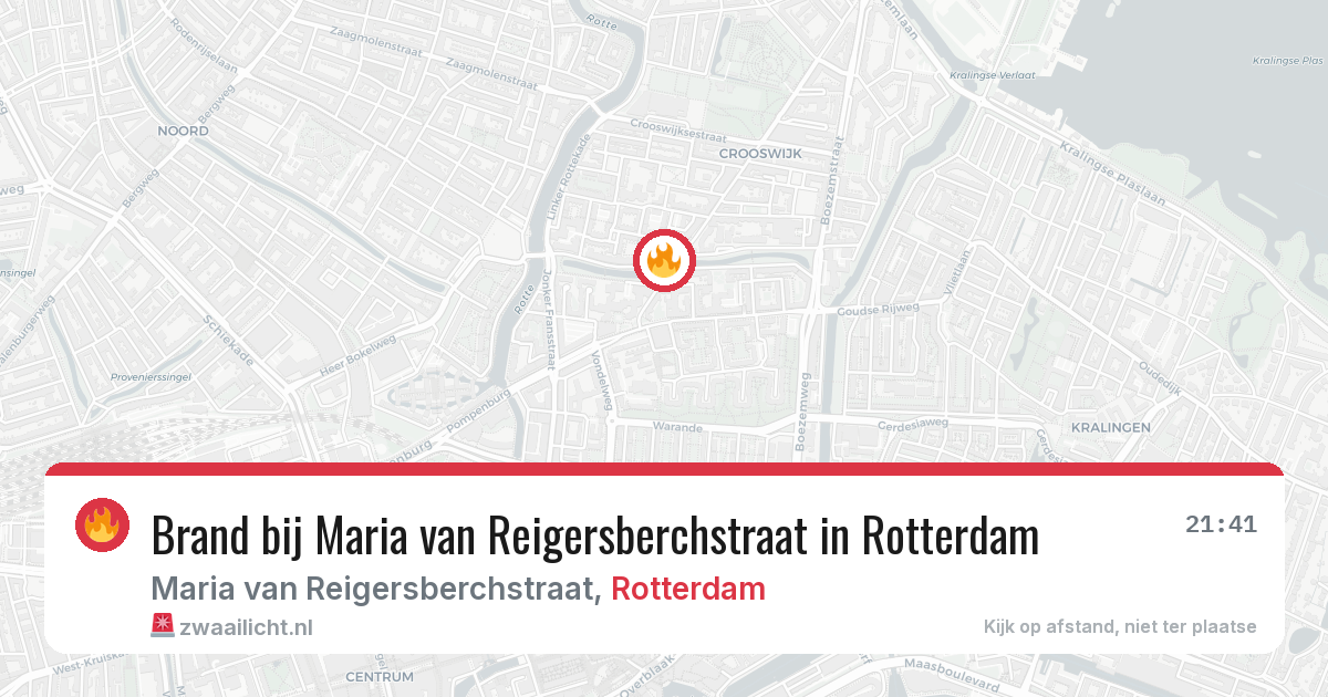 Brand bij Maria van Reigersberchstraat in Rotterdam — 7 jul 2026